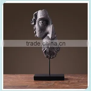 Resin Abstract Character Sculpture Abstract Indoor Head Figurine for Home Decoration thumbnail-4