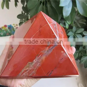 High Quality Engraving Red Jasper Jade Pyramid for Sale thumbnail-1