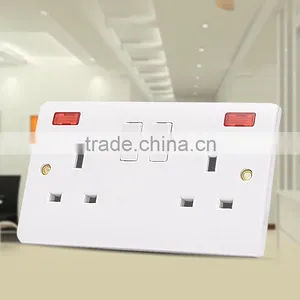 Gold 250V 13amp Socket Outlet With Neon Switched Socket Outlet thumbnail-1