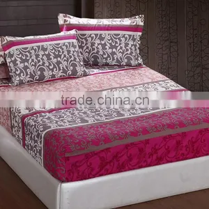 Wholesale Custom Print Fitted Bed Sheet, Rubber Fitted Sheet thumbnail-3