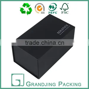 High Quality Recycled Black Folding Packaging Paper Box thumbnail-3