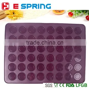 48 Cavity Silicone Pastry Muffin Cake Macaron Oven Baking Mould Sheet Silicone Pastry Mat thumbnail-1