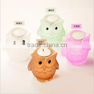 2016 Hot Sale Crystal Night Owl Candle Holder for Home Decor thumbnail-1