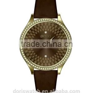 Japan Movt Quartz Watch Price,2015 Leather Strap Watch,stainless Steel Case Watch With Stone thumbnail-3