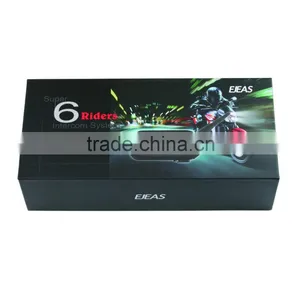 2x bt Interphone E6 Bluetooth Motorcycle Motorbike Helmet Intercom Headset up 1200m Bluetooth Speaker 2016 thumbnail-1