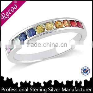 Rainbow Moon Stone Tanzanite 925 Silver Ring thumbnail-1