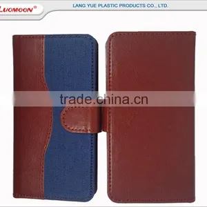 Two Color Universal Mold Make Denim Leather Cell Phone Case for Oppo R831k f1 R831 f1 Plus thumbnail-2