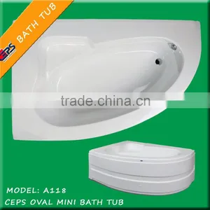 Oval Bath Tub Ceps Acrylic Bath Tub 165x105x60h Bath Tub for Home thumbnail-1