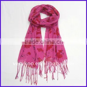 Fashion Ladies Costume Flower Printing Long Autunm Scarf (FCH-11283-4) thumbnail-1