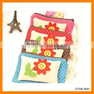 Lovely Flowers Fabrics Woman Coin Wallet Wholesale ZTCW-0021 thumbnail-1