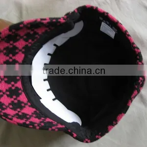 High Quality Ladies Fashion Cap With Leather Trims thumbnail-2