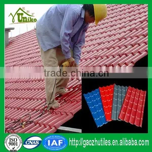 Mix Color Low Price Plastic Top Grade Artificial Synthetic Thatch Roof Tile for House thumbnail-1