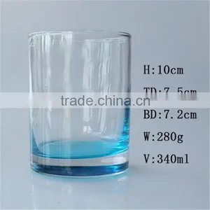 Custom Bottom Sprayed Color Whisky Glass Cup ,colored Drinking Glass Cup 250ml/340ml thumbnail-1