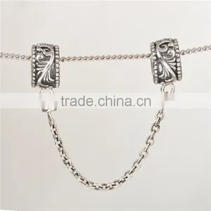 925 Sterling Silver Custom Design Safety Chains Antique Finshing European Bracelets Chains New Arrival Safety Chains thumbnail-2