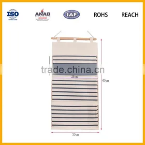 High Quality Low Price 100% Cotton Canvas Hanging Bag Storage Bag Wall Organizer thumbnail-1
