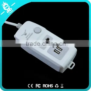 China 2016 New Arrival Extension Electric Switch Socket With 2 Usb Ports thumbnail-1