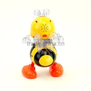 Custom Dancing Bee LED Light & Sounds Swing Legs Waving Hands Wink Eye Electric Toy/Make Your Own Design Electric Toys Factory thumbnail-2