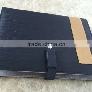 Leather Cover Colored Flash Memory Usb Journal Notebook thumbnail-3