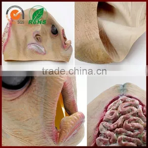 Scary Halloween Costume Alien Latex Head Mask for Party thumbnail-6