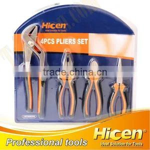 4pcs Bi-color Plastic Handle Pliers Set thumbnail-1