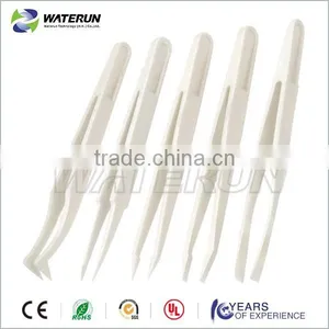 ESD White Conductive Plastic Tweezers for Hand Tools thumbnail-1