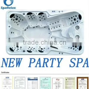 The Victory Sign Interesting Swim Spa Pools/Party Hottubs for 9 Person With 2 Loungers-(A870) thumbnail-1