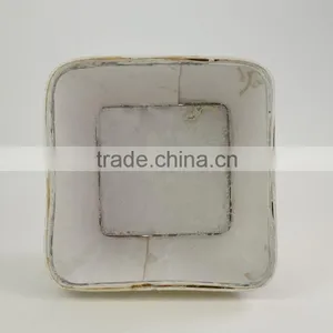 Small Quantity Order Cheap 7 Inch Square Design Lightweight Wooden Flower Pot Wholesale thumbnail-6