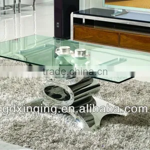C346 Living Room Furniture Modern Glass Coffee Table thumbnail-4