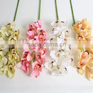 SJ10111098 Artificial Silk Cymbidium Flowers/decorative Fabic Orchids thumbnail-5