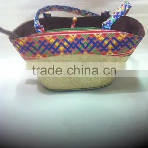 High Quality Best Selling Bamboo Handbag With Colorful Clothing From Vietnam thumbnail-1