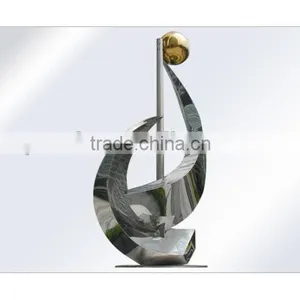 Abstract Theme Stainless Steel Garden Statue Sculpture for Plaza Use thumbnail-1