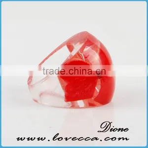 Blue Resin Ring Jewelry Lovely Flowers Resin Ring Women thumbnail-5