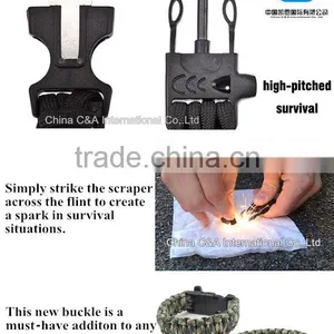 Paracord Bracelet Survival Gear Kit With Embedded Compass, Fire Starter, Emergency Knife & Whistle Survival Bracelet thumbnail-6