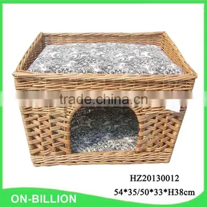 High Quality Wicker Pet Bed Decorative Rattan Pet House thumbnail-2
