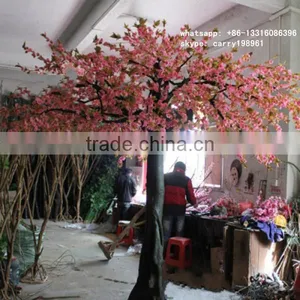 LXY081418 Artificial Cherry Blossom Tree Ornamental Plastic Cherry Tree thumbnail-1