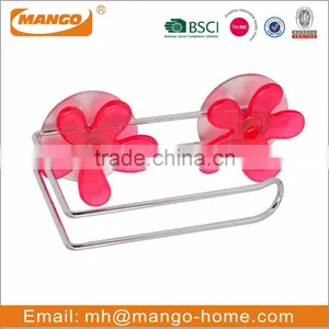 Flower Suction Decorative Suction Flower Metal Wire Toilet Paper Roll Holder thumbnail-1