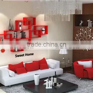 Decor Wall Cube Shelf Table With Attached Lamp thumbnail-1