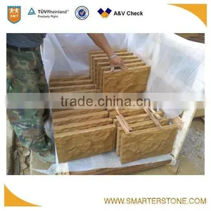 Dark Beige Color Sandstone Curbing Mushroom Finished thumbnail-1