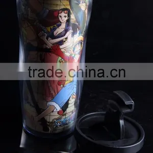 12oz Double Wall Coffee Plastic Travel Mug With Leak Proof Lid thumbnail-3