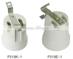 E27 Edison Screw Shell Ceramic Cap Lampholder Socket Lamp Holder With Bracket thumbnail-3