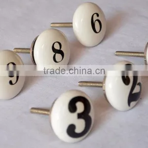 Newest Design Fine Hand Painted Numeric Cabinet Knobs thumbnail-1