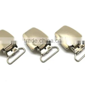 3/4" Wire Loop, High Quality Stamping Steel Metal Suspender Clip With Plastic Teeth Inside for Garment, Cloth Clip thumbnail-4