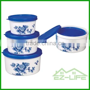 Set of 3 Freezer Crisper Plastic Food Storage Containers thumbnail-1