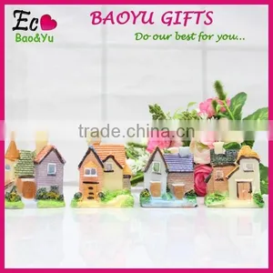 Mini CUTE Fashional Resin Decoration, ZAKKA Grocery Micro Landscape Villas Europe Type Resin Home Background Props thumbnail-1