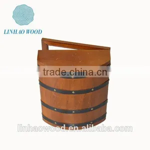 Wood Wine Glass Display Box With Glass Lids thumbnail-2