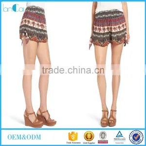 Bohemain Hippie Printed Shorts African Vintage Women Plus Size Shorts thumbnail-1