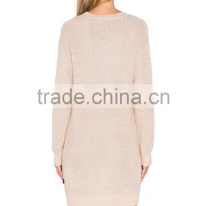 2016 Hot Sale Light Pink Girls Cheap Sweater Dresses Wholesale thumbnail-3