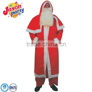 Mens Deluxe Santa Claus Suit XL-XXXL Costume 12 Pce Father Christmas Fancy Dress(fleece) thumbnail-1