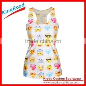 2016 New Arrival 100%polyester Tops Custom Women Fitness Tank Tops Sport Running Singlet thumbnail-1
