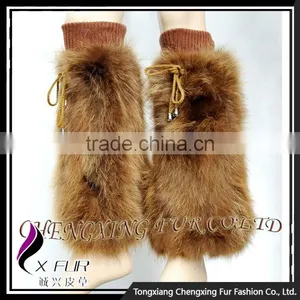 CX-A-29B Winter Genuine Raccoon Fur Leg Warmer Wholesale thumbnail-5